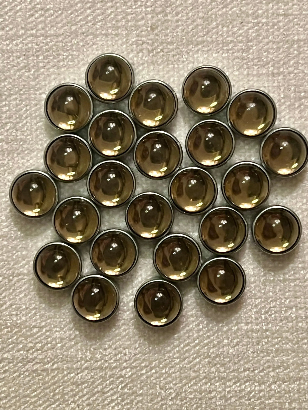 Gold Olive Cabochon Stone Diamond Head Upholstery Tack